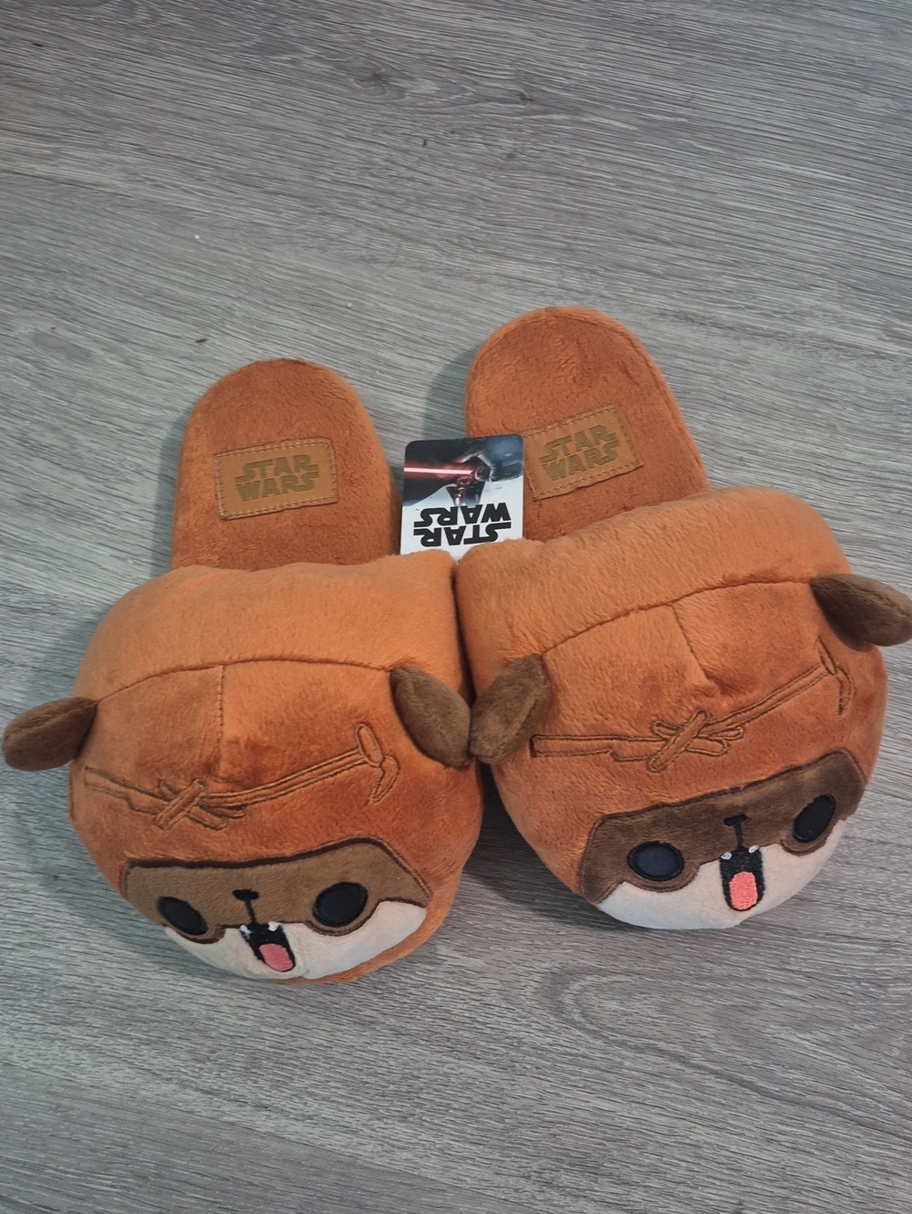 Star Wars Orange Ewok Plush Slippers
